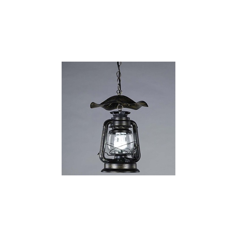 Lámpara colgante de latón vintage con 1 luz