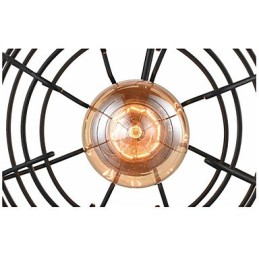 Lámpara colgante Edison con jaula de alambre y pantalla de techo