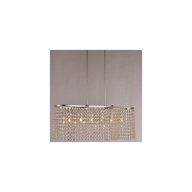 Lámpara colgante contemporánea moderna de cristal galvanizado