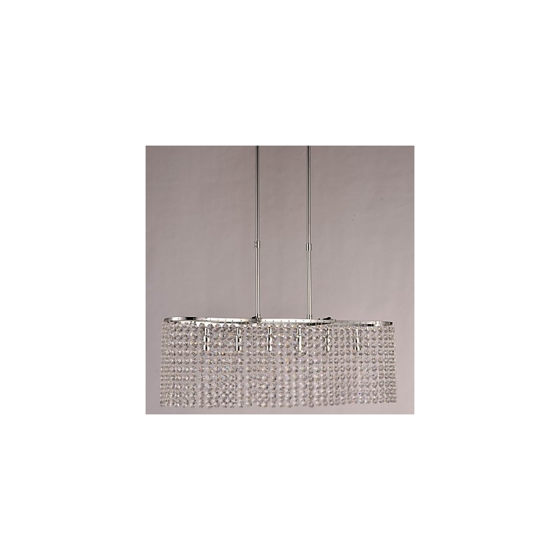 Lámpara colgante contemporánea moderna de cristal galvanizado