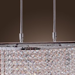 Lámpara colgante contemporánea moderna de cristal galvanizado