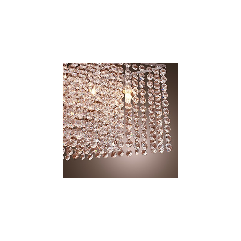 Lámpara colgante contemporánea moderna de cristal galvanizado