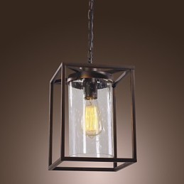 Lámpara colgante galvanizada estilo mini linterna vintage clásica tradicional para comedor