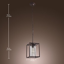 Lámpara colgante galvanizada estilo mini linterna vintage clásica tradicional para comedor
