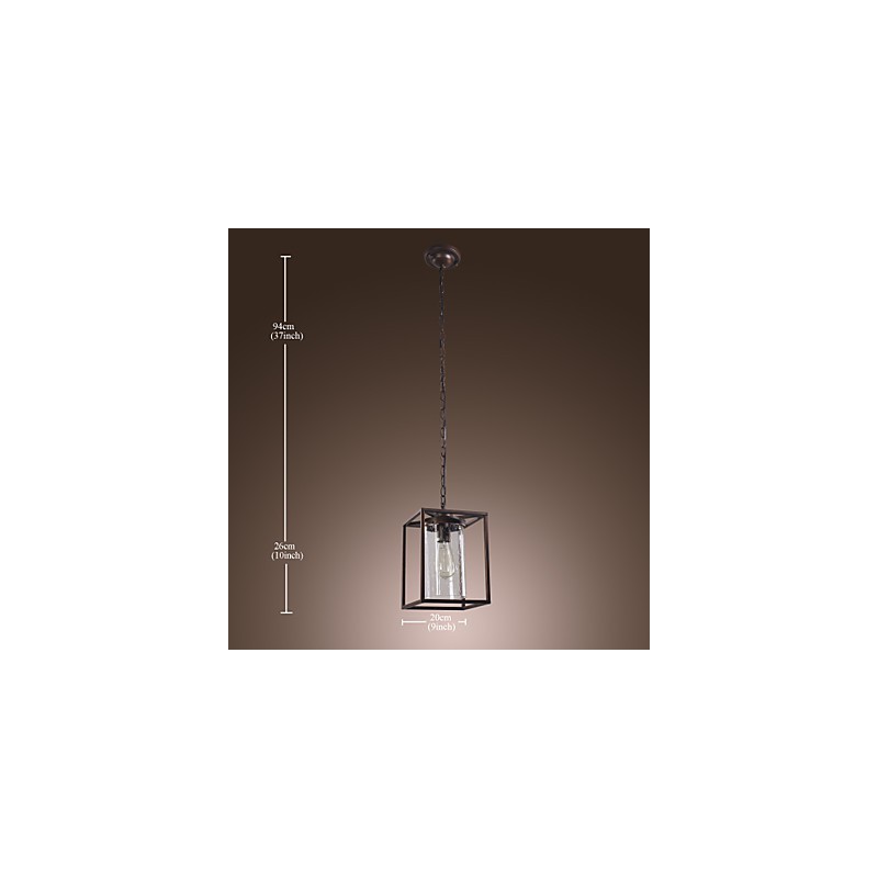 Lámpara colgante galvanizada estilo mini linterna vintage clásica tradicional para comedor