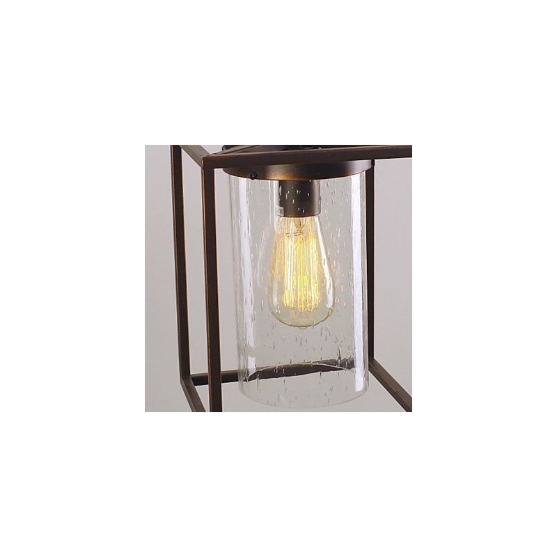 Lámpara colgante galvanizada estilo mini linterna vintage clásica tradicional para comedor