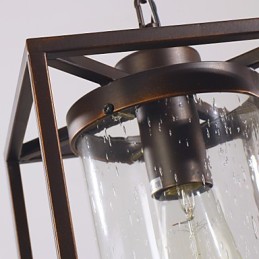 Lámpara colgante galvanizada estilo mini linterna vintage clásica tradicional para comedor