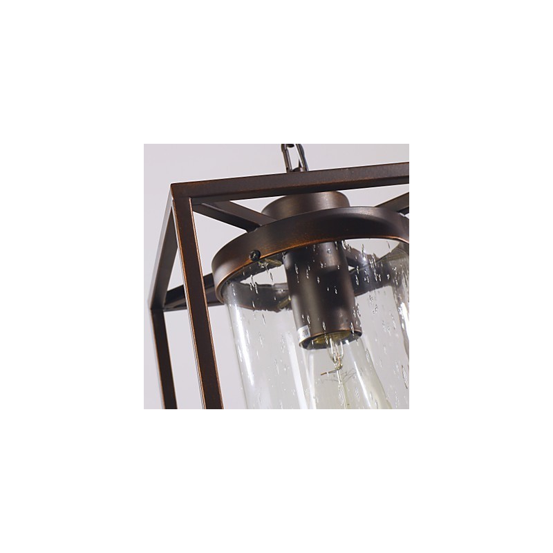 Lámpara colgante galvanizada estilo mini linterna vintage clásica tradicional para comedor