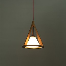 Lámpara de araña de madera de estilo de diseñador Lámpara de araña de estilo contemporáneo elegante