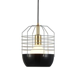 Lámpara colgante mini con diseño de telaraña artística, 1 luz, acabado moderno y sencillo, acero al carbono, color negro, blanco, verde y rojo.