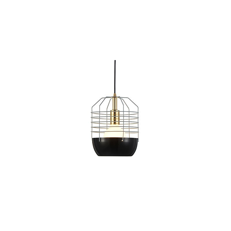 Lámpara colgante mini con diseño de telaraña artística, 1 luz, acabado moderno y sencillo, acero al carbono, color negro, blanco, verde y rojo.