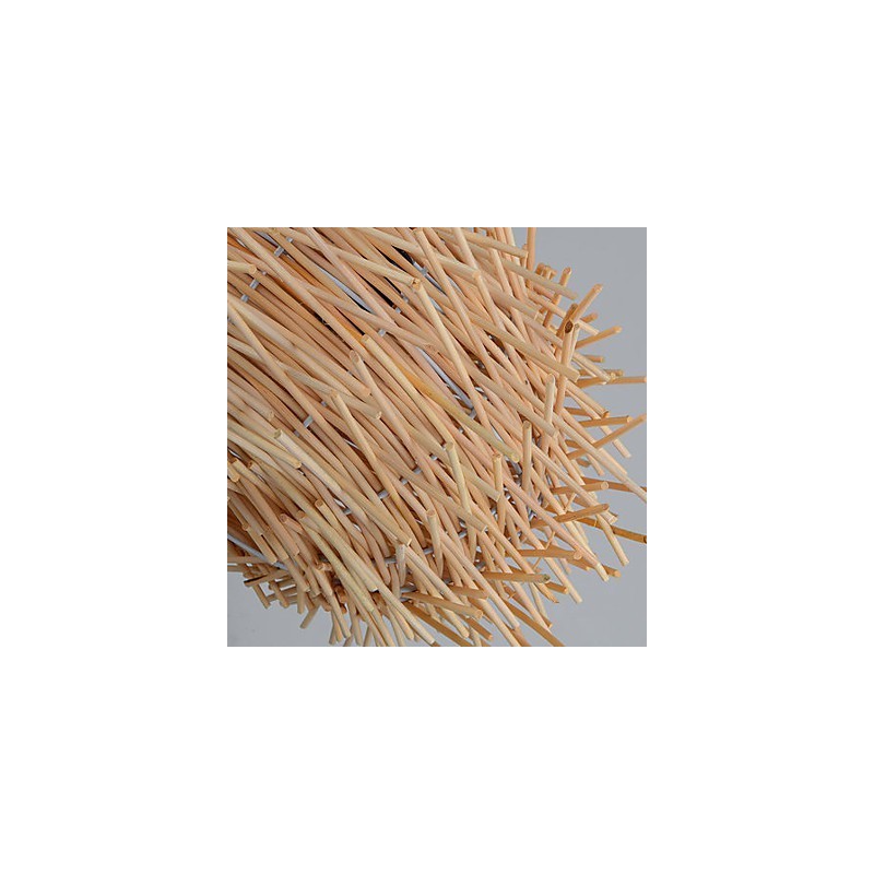Lámpara de araña estilo mini linterna de madera de bambú