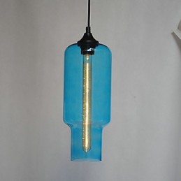 Lámpara colgante moderna de cristal con diseño de burbujas marrones