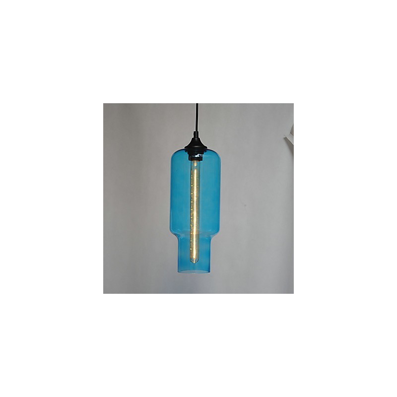 Lámpara colgante moderna de cristal con diseño de burbujas marrones