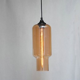 Lámpara colgante moderna de cristal con diseño de burbujas marrones