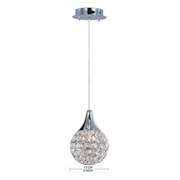 Lámpara colgante G9 de cristal moderna y contemporánea de metal.