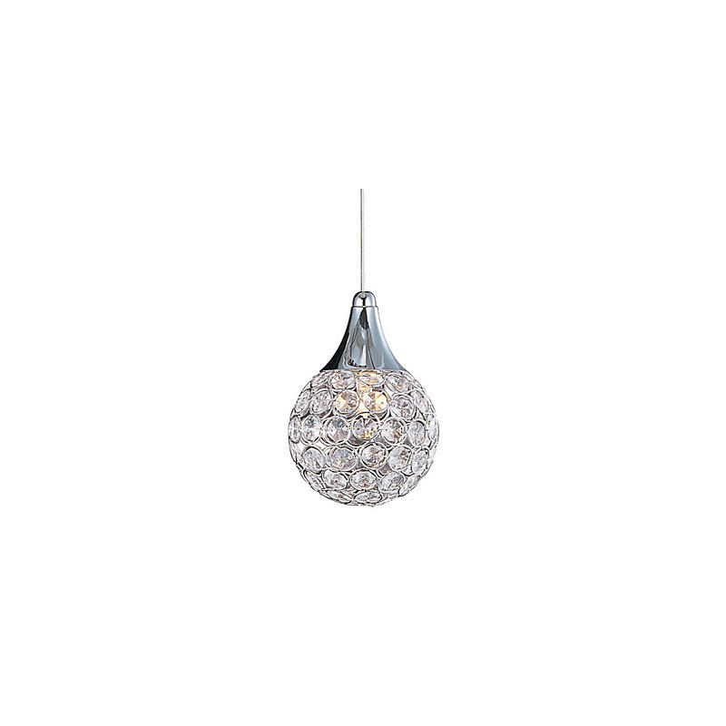 Lámpara colgante G9 de cristal moderna y contemporánea de metal.