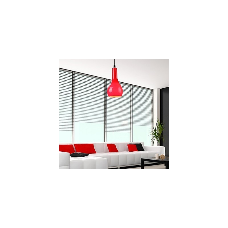 Lámpara colgante moderna de metal cromado de estilo mini contemporáneo