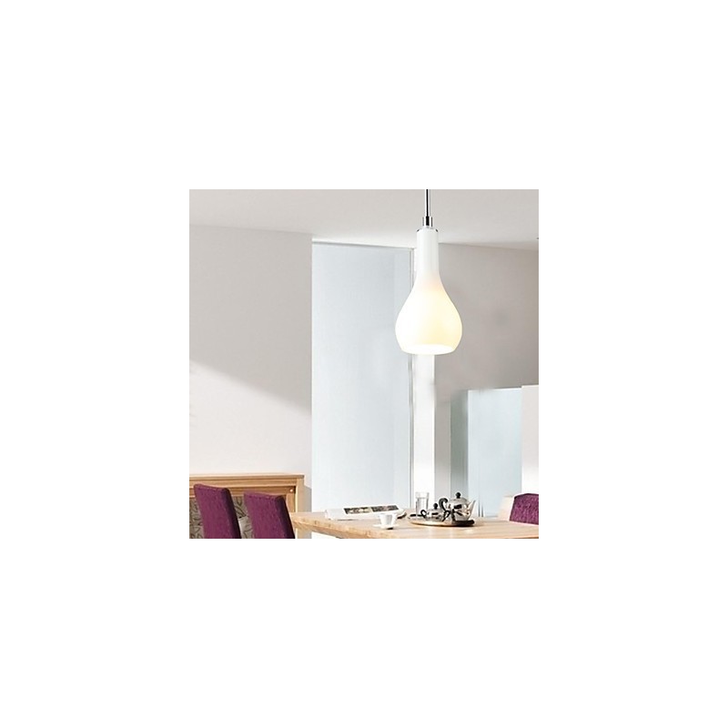 Lámpara colgante moderna de metal cromado de estilo mini contemporáneo