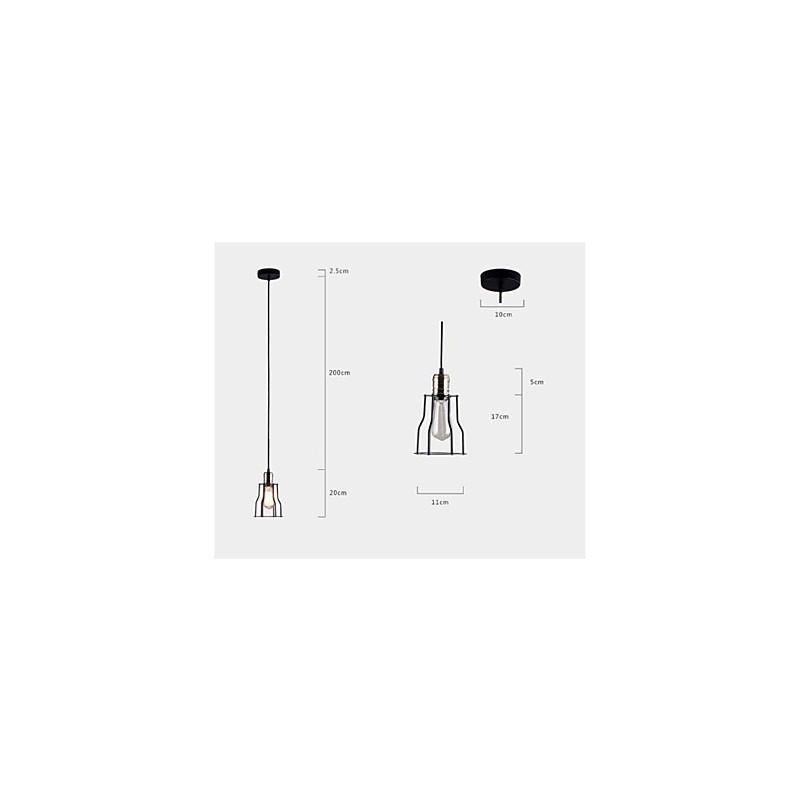 Ideas de buffet de cafetería vintage industrial estadounidense con jaula de hierro forjado, lámpara colgante para sentarse