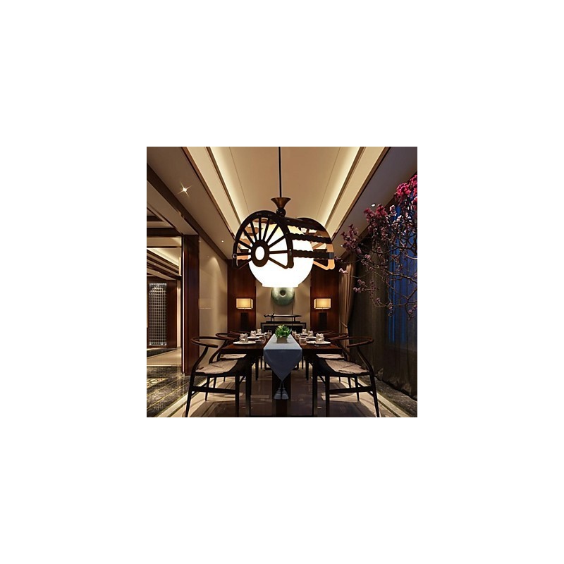 Lámpara de araña de madera clásica con estilo retro moderno de los antiguos