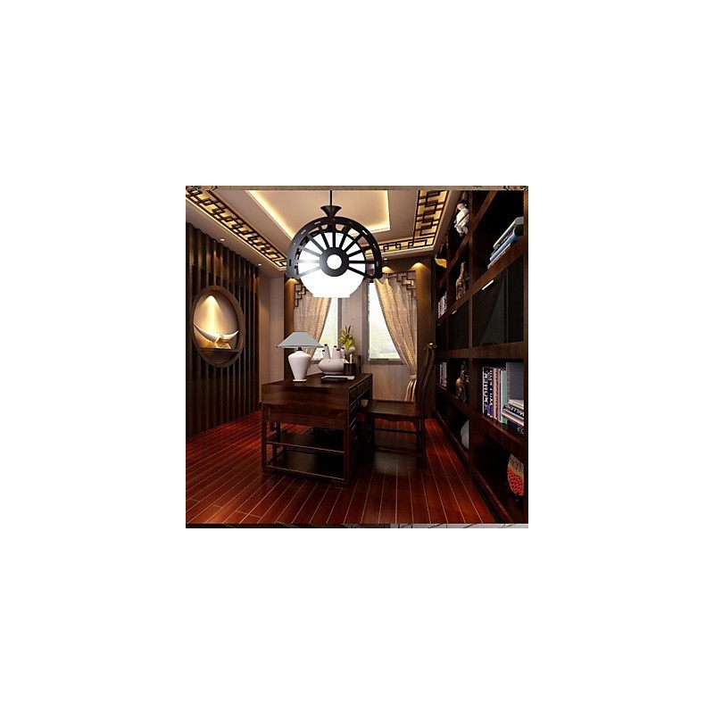 Lámpara de araña de madera clásica con estilo retro moderno de los antiguos