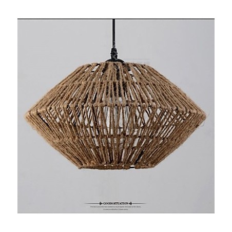 Lámpara colgante vintage de cuerda con una luz Lámpara colgante vintage de cuerda con una luz
