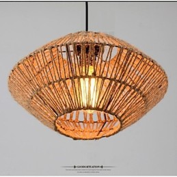 Lámpara colgante vintage de cuerda con una luz