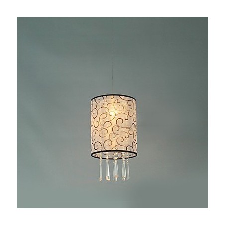 Lámpara colgante moderna y contemporánea de cristal en forma de tambor, estilo mini, galvanizada Lámpara colgante moderna y contemporánea de cristal en forma de tambor, estilo mini, galvanizada