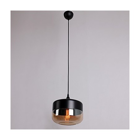 Lámpara colgante con pintura de vidrio chapado retro de 1 luz Lámpara colgante con pintura de vidrio chapado retro de 1 luz