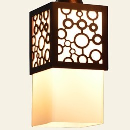 Lámpara colgante estilo americano con diseño de madera estilo country