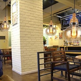 Lámpara de cristal con vetas de madera, estilo norteamericano, que restaura las antiguas costumbres.