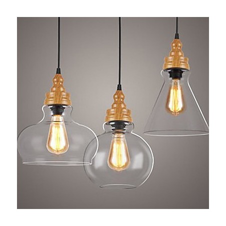 Lámpara de cristal con vetas de madera, estilo norteamericano, que restaura las antiguas costumbres. Lámpara de cristal con vetas de madera, estilo norteamericano, que restaura las antiguas costumbres.