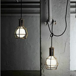 Lámpara colgante de metal galvanizado estilo campestre para garaje
