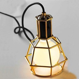 Lámpara colgante de metal galvanizado estilo campestre para garaje