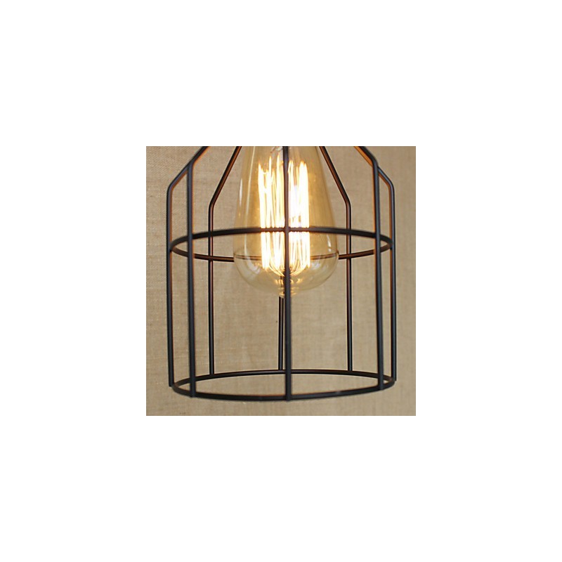 Lámpara de araña de hierro de una sola cabeza, creativa y pequeña, de la industria rural estadounidense