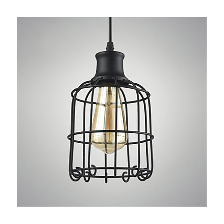 Lámpara colgante Edison vintage con pantalla de jaula Lámpara colgante Edison vintage con pantalla de jaula