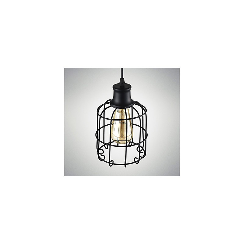 Lámpara colgante Edison vintage con pantalla de jaula