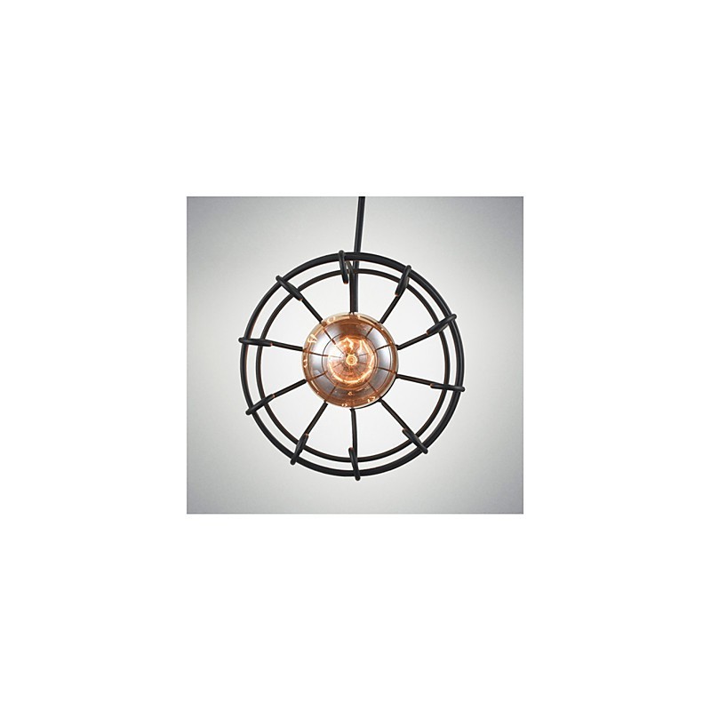 Lámpara colgante Edison vintage con pantalla de jaula