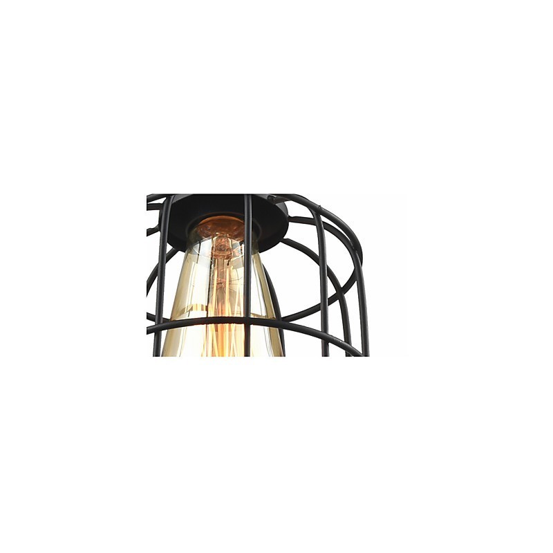 Lámpara colgante Edison vintage con pantalla de jaula