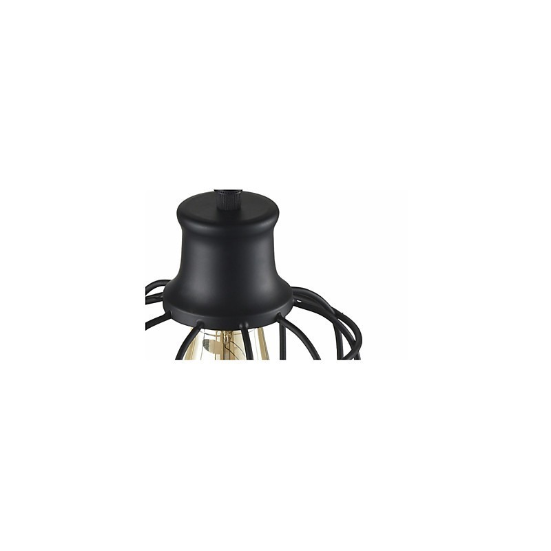 Lámpara colgante Edison vintage con pantalla de jaula