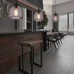 Lámparas colgantes estilo mini rústico, estilo cabaña, retro, campestre, garaje, metal.