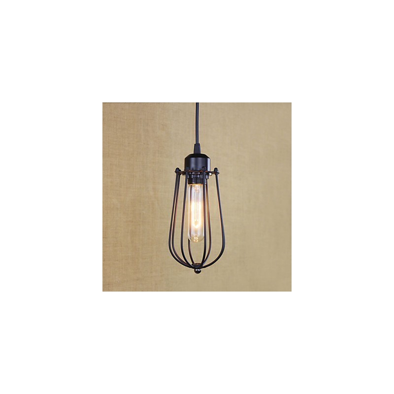 Lámpara de araña de hierro forjado estilo rural