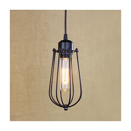 Lámpara de araña de hierro forjado estilo rural