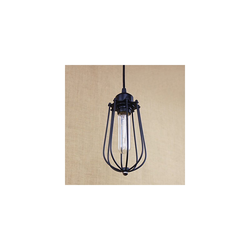 Lámpara de araña de hierro forjado estilo rural