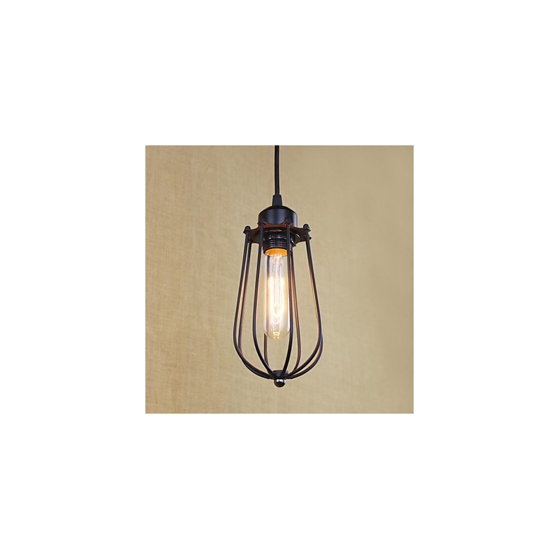 Lámpara de araña de hierro forjado estilo rural