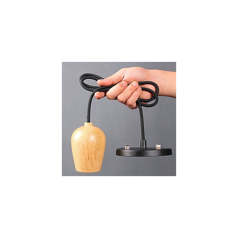 Lámpara colgante de madera de bambú estilo Country Mini Otros para garaje