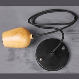 Lámpara colgante de madera de bambú estilo Country Mini Otros para garaje