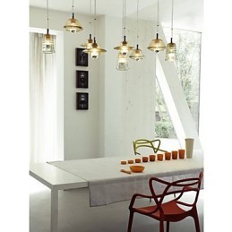 Lámpara colgante de cristal contemporánea moderna