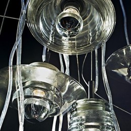 Lámpara colgante de cristal contemporánea moderna